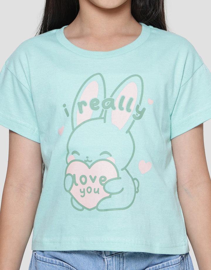 Little M I Really Love You Kaos Anak Perempuan