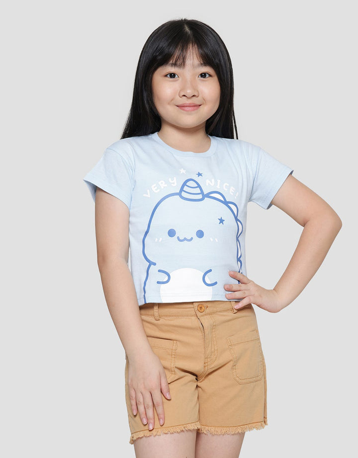 Little M Dino Line Kaos Anak Perempuan