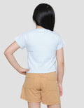 Little M Dino Line Kaos Anak Perempuan