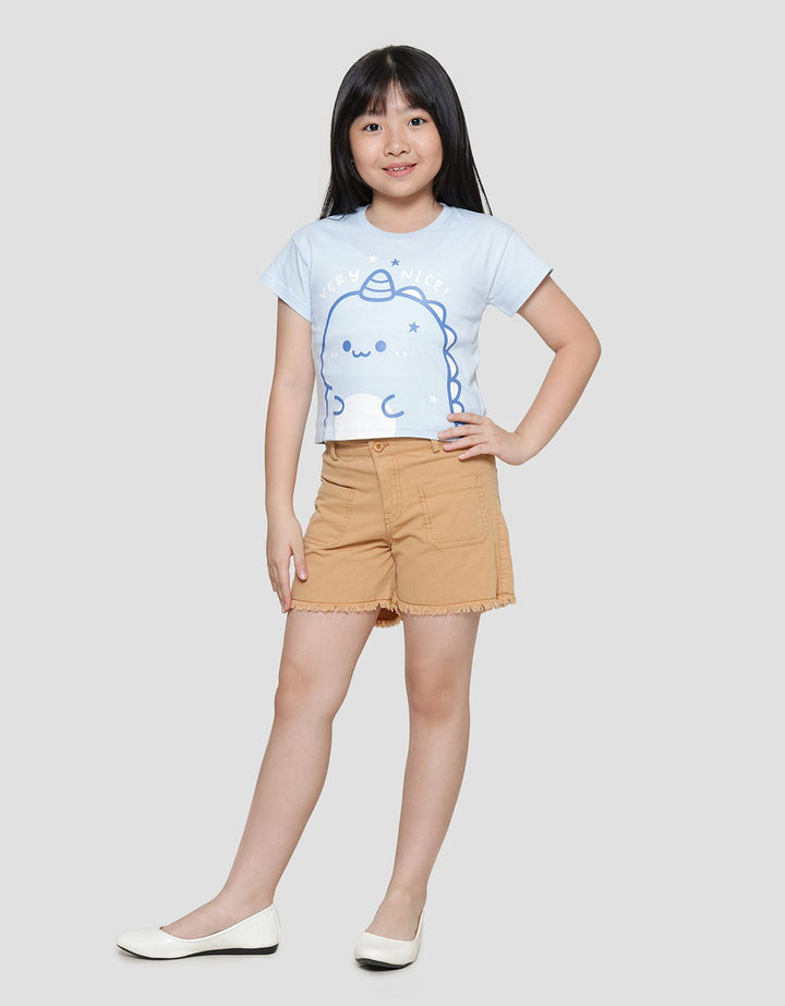 Little M Dino Line Kaos Anak Perempuan
