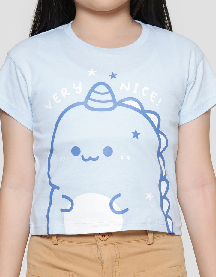 Little M Dino Line Kaos Anak Perempuan
