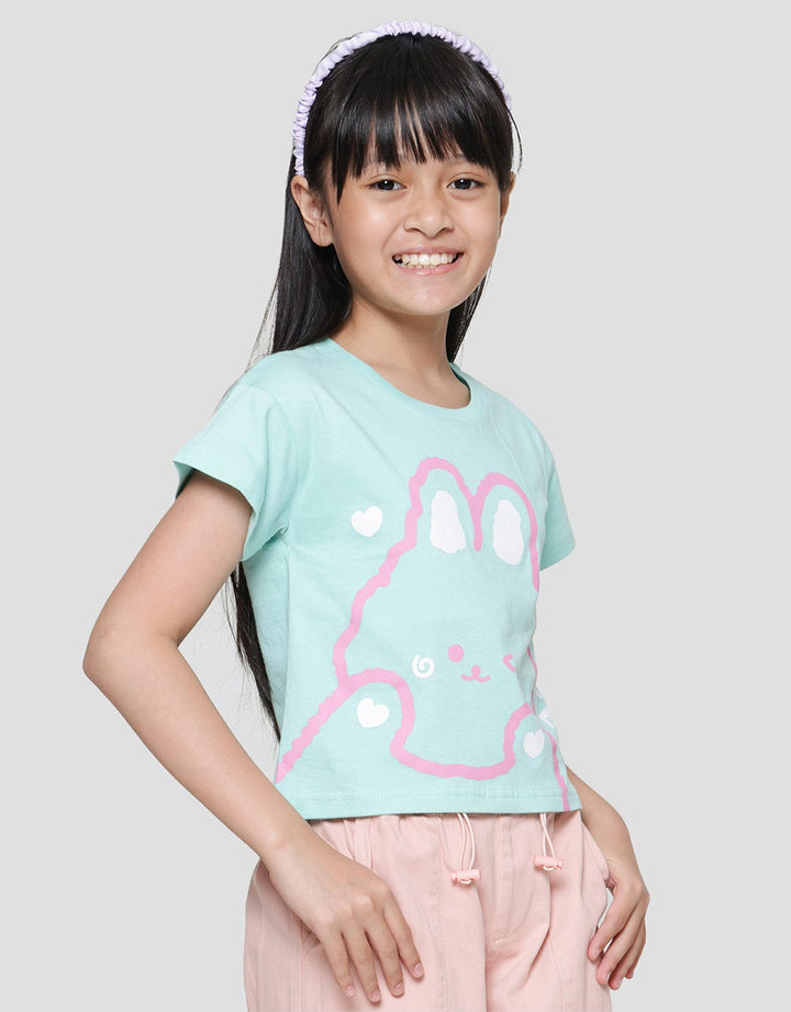 Little M Print Colors Rabbit Kaos Anak Perempuan