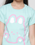 Little M Print Colors Rabbit Kaos Anak Perempuan