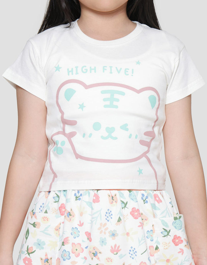 Little M High Five Kaos Lengan Pendek Anak Perempuan