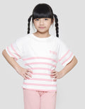 Nevada Boxy Cropped Full Print Stripes Paris Kaos Anak Perempuan
