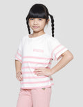 Nevada Boxy Cropped Full Print Stripes Paris Kaos Anak Perempuan