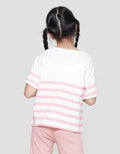 Nevada Boxy Cropped Full Print Stripes Paris Kaos Anak Perempuan