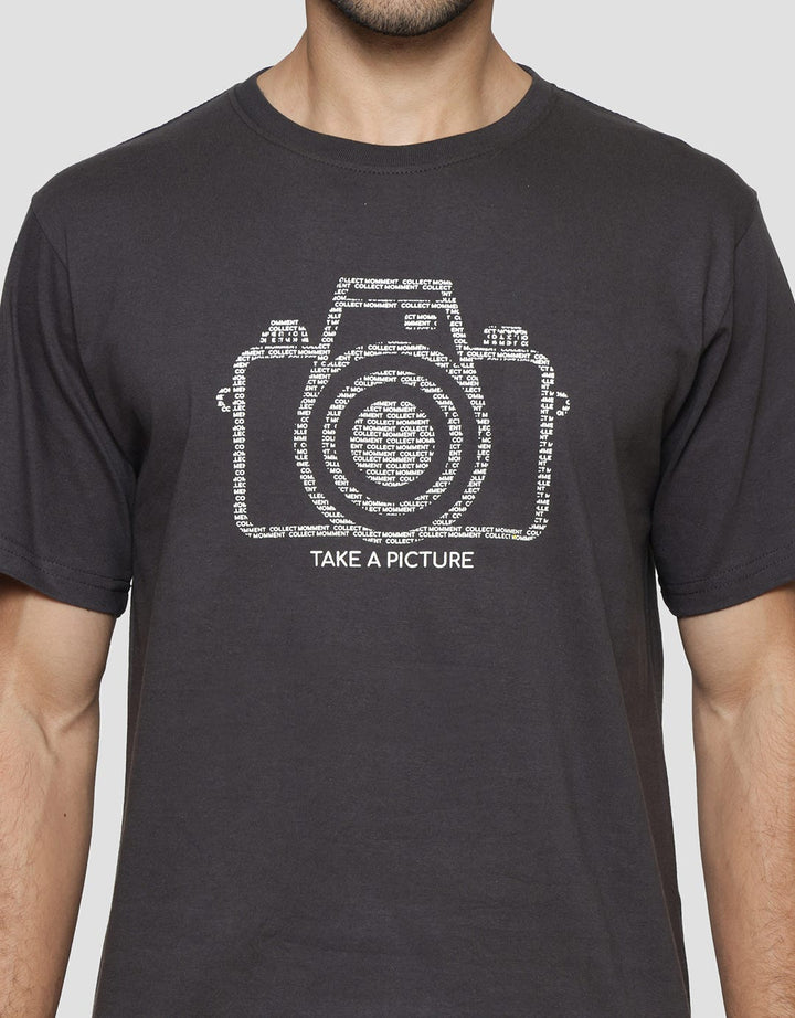T Zone Print Theme Summer Wording - Take A Picture Kaos Pria