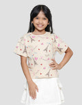 Aero Bonjour Paris Print Girls Short Sleeve T-Shirt
