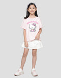 Character Hello Kitty Logo Kaos Anak Perempuan