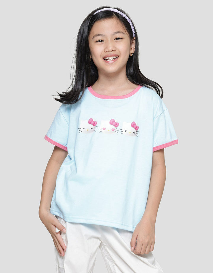 Character Hello Kitty Print Kaos Anak Perempuan