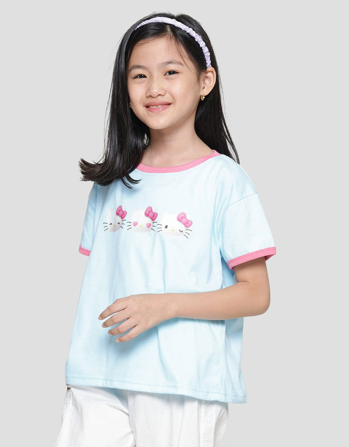 Character Hello Kitty Print Kaos Anak Perempuan