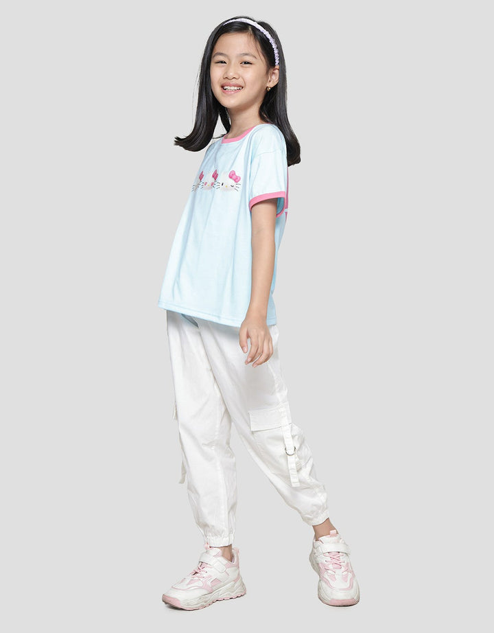 Character Hello Kitty Print Kaos Anak Perempuan