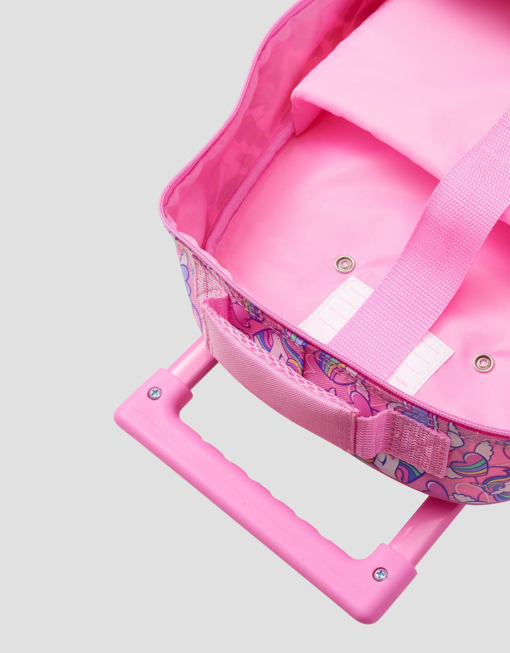 Smiggle Fly High Trolley Backpack With Light Up Wheels Unicorn Anak Perempuan