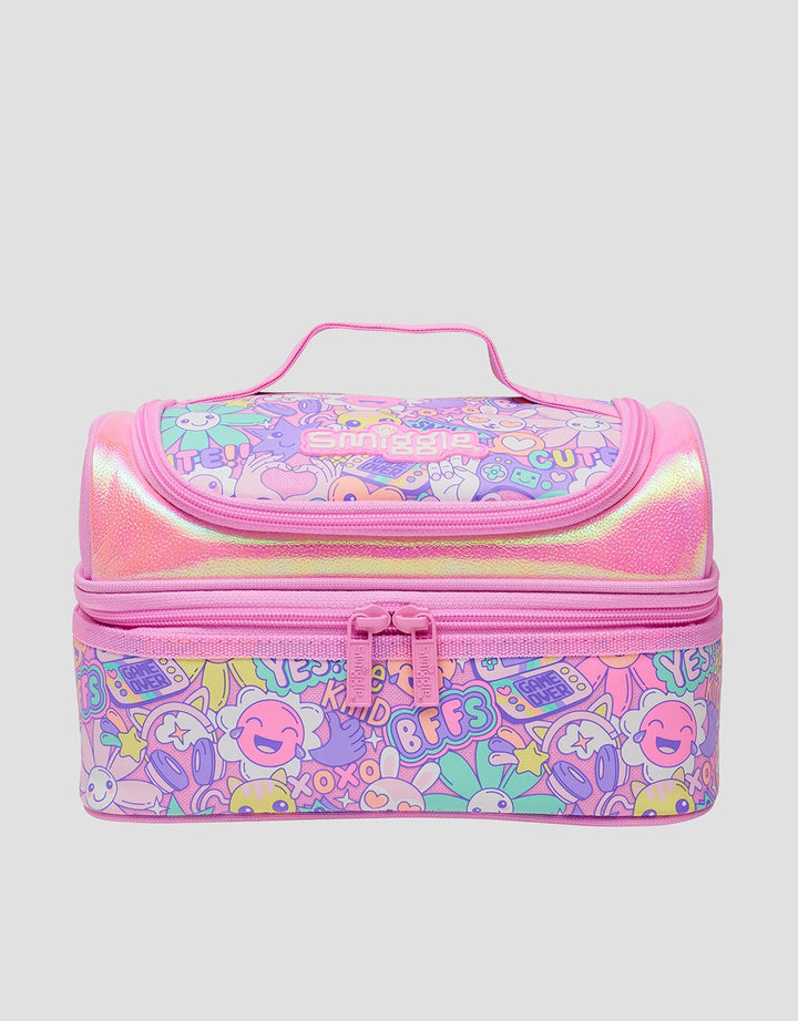 Smiggle Epic Adventures Double Decker Lunchbox BFFS Girls