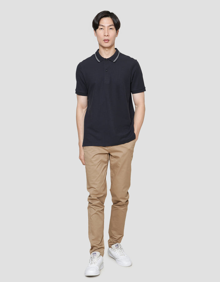 SUKO SOLID KNIT POLO PRIA