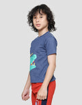 Little M Croco Aplikasi Print Kaos Lengan Pendek Anak Laki-laki