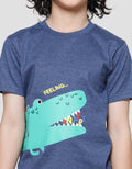 Little M Croco Aplikasi Print Kaos Lengan Pendek Anak Laki-laki