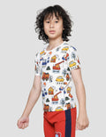 Little M Print Animal Digger Kaos Anak Laki-Laki