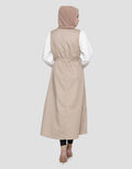 Annisa Vest With Belt Strap Maxi Dress Wanita