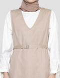 Annisa Vest With Belt Strap Maxi Dress Wanita