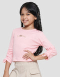 Little M Drawstring Sleeve Kaos Anak Perempuan