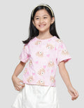 Little M Strawberry Bear 2 Kaos Lengan Pendek Anak Perempuan