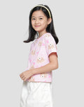 Little M Strawberry Bear 2 Kaos Lengan Pendek Anak Perempuan