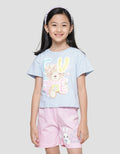 Little M Cute Bear 5 Girls Short Sleeve T-shirt