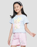 Little M Cute Bear 5 Girls Short Sleeve T-shirt