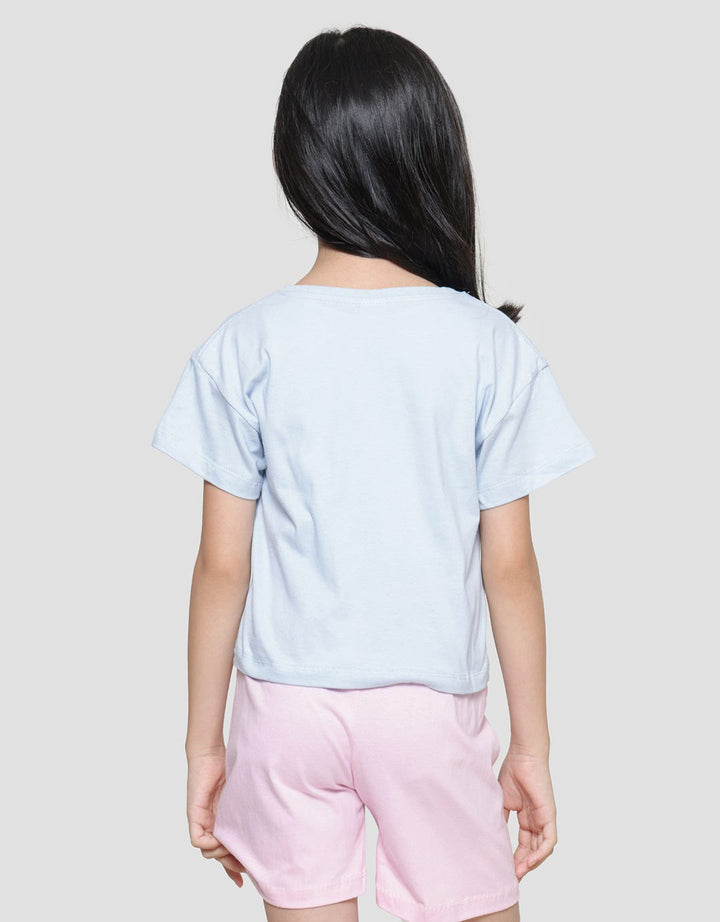 Little M Cute Bear 5 Girls Short Sleeve T-shirt