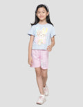 Little M Cute Bear 5 Girls Short Sleeve T-shirt