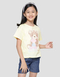 Little M Cute Cream Bear 6 Kaos Lengan Pendek Anak Perempuan