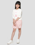Little M Print Floral Aplikasi Bunny Sweater Anak Perempuan