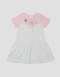 Little M Kerah Woven Aplikasi Unicorn And Pompom Midi Dress Anak Perempuan