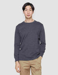 Suko Round Neck Soft Touch Round Collar Men's Long Sleeve T-Shirt