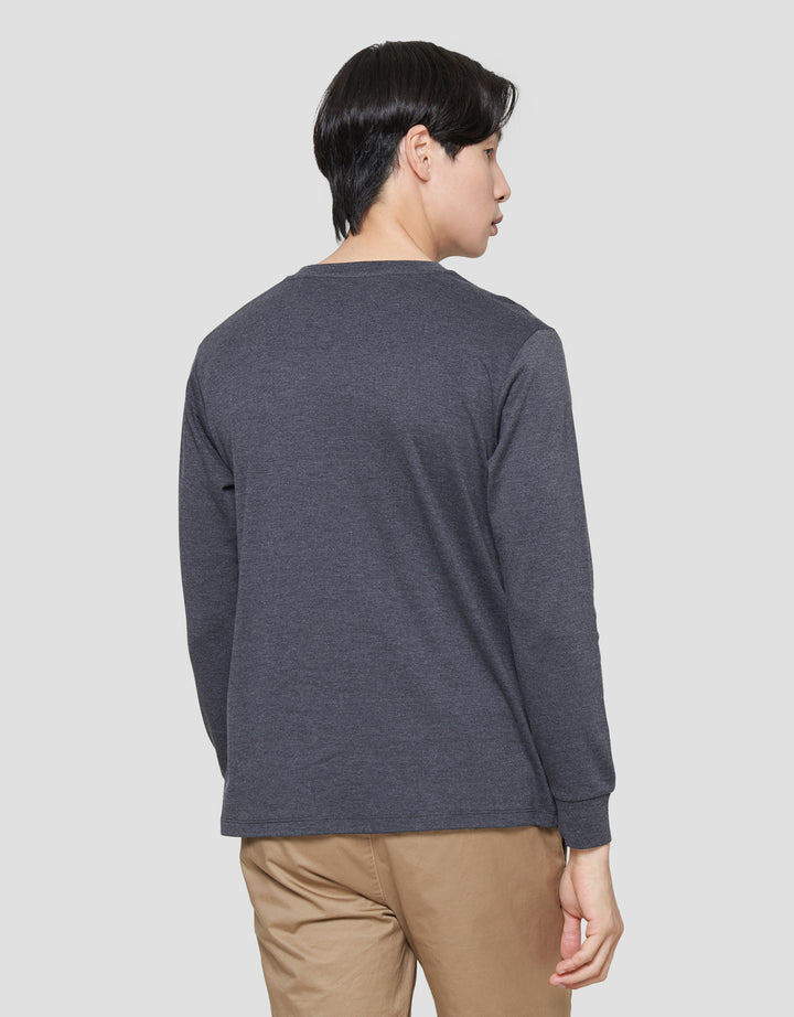 Suko Soft Touch Kaos Kerah Bulat Lengan Panjang Pria