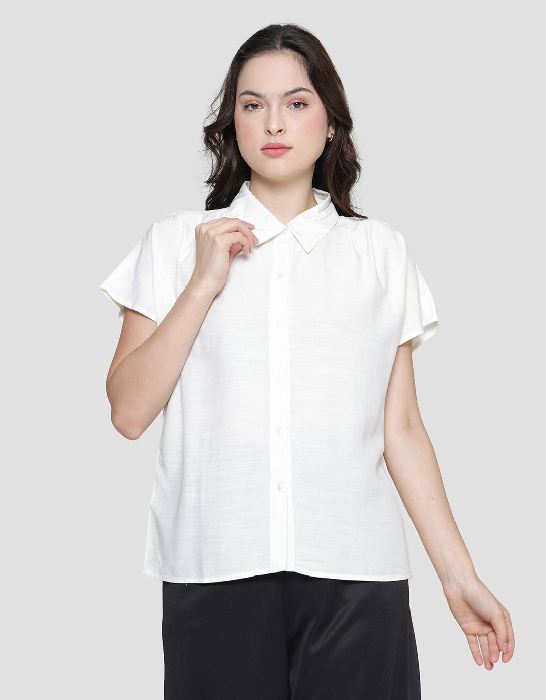 Connexion Slub Dolman Blouse Wanita