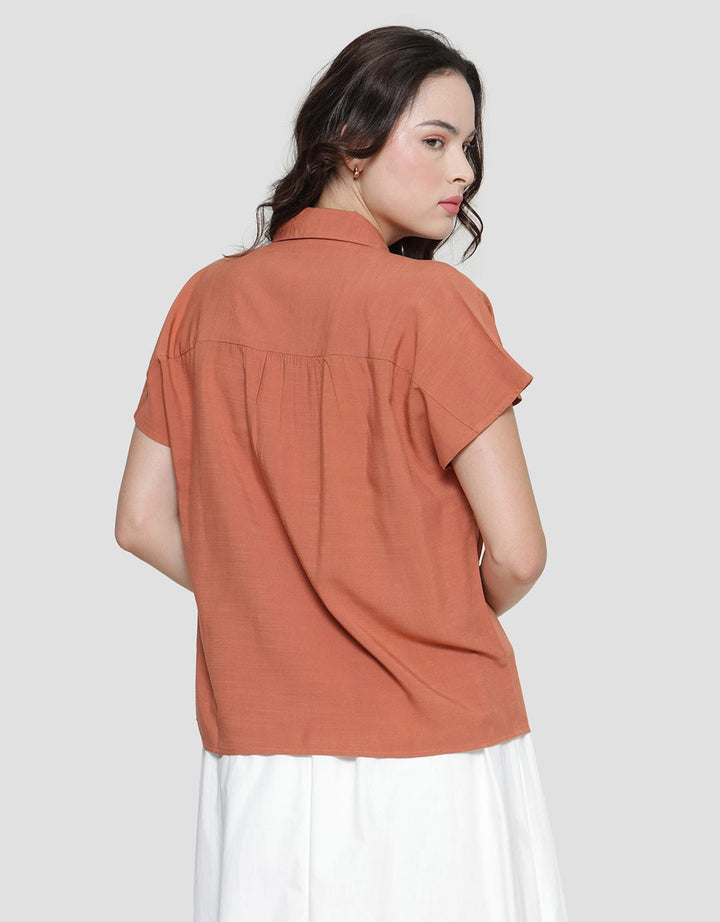 Connexion Slub Dolman Blouse Wanita