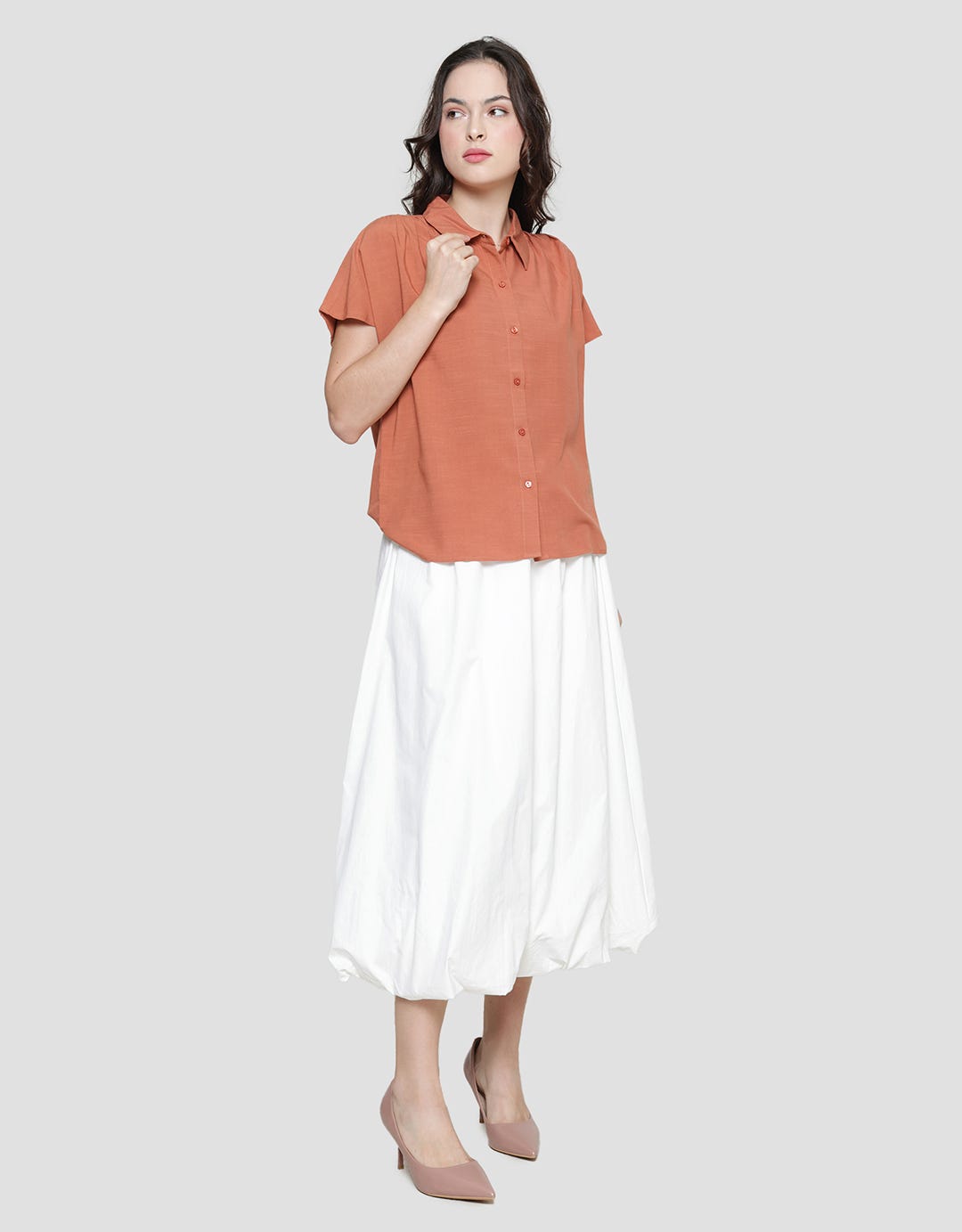 Connexion Slub Dolman Blouse Wanita