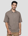 Details Zipper Seersucker Men's Shirt