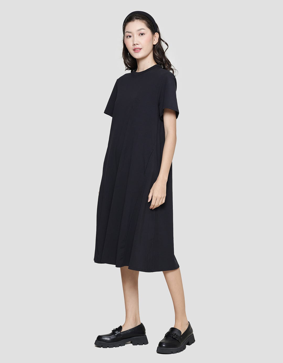 Suko Plain Midi Dress Jersey Women