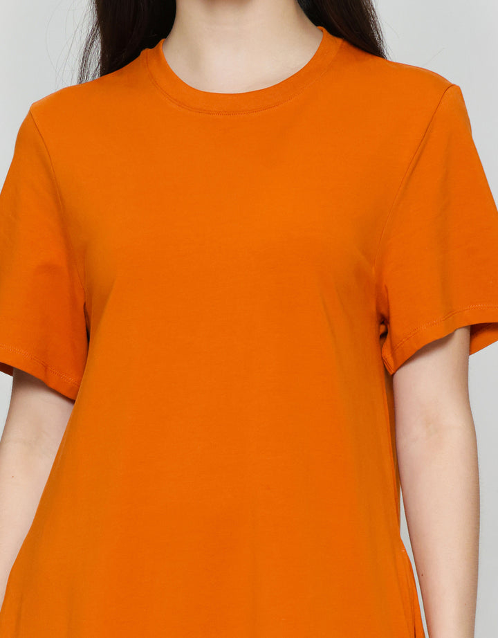 Suko Knit Dress Plain Gaun Jersey Wanita