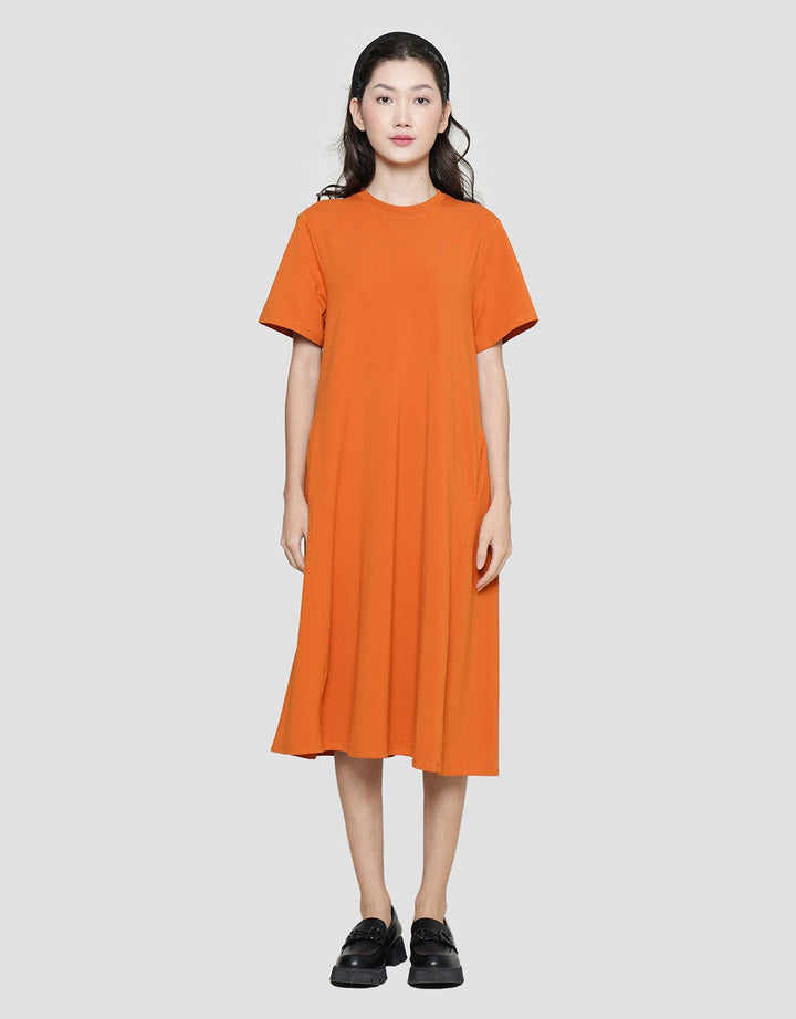 Suko Plain Midi Dress Jersey Women