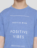 Nevada Print Positive Vibes Kaos Lengan Pendek Anak Laki-Laki