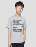 Nevada Print We Have Nothing To Lose Kaos Lengan Pendek Anak Laki-Laki