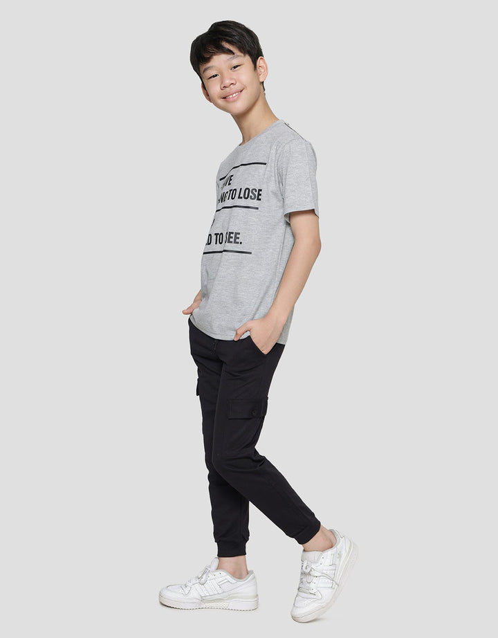 Nevada Print We Have Nothing To Lose Kaos Lengan Pendek Anak Laki-Laki