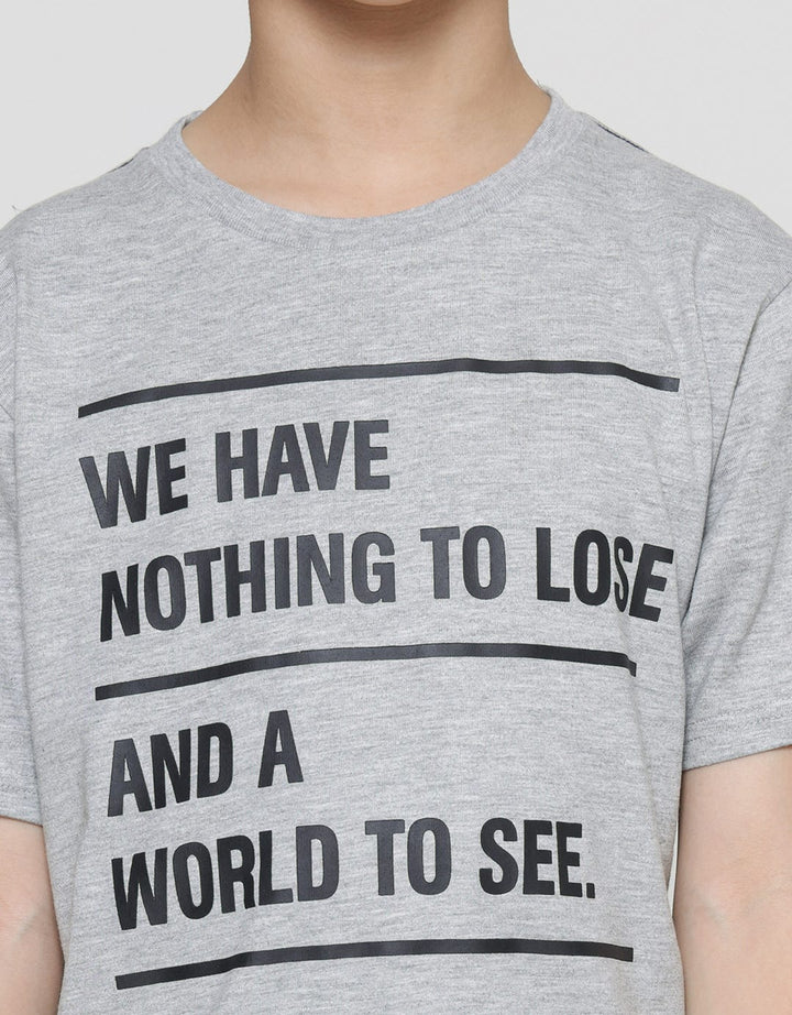 Nevada Print We Have Nothing To Lose Kaos Lengan Pendek Anak Laki-Laki