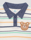 Pipiniko Polo Print Bear Collar T-shirt for Boys