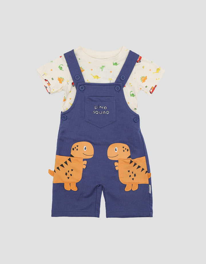 Pipiniko Dino Pocket Overall Anak Laki-laki
